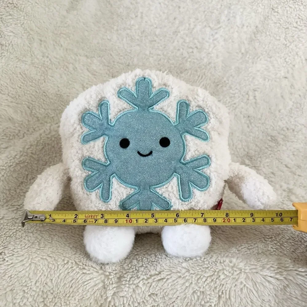 Russ Bum Bumz Shane Snowflake 7.5” Plush Toy White Blue Winter Ski Lodge
